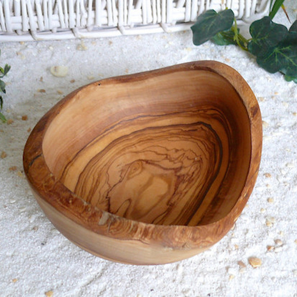 Knabberschale RUSTIKAL rund (Ø ca. 14 cm) aus Olivenholz