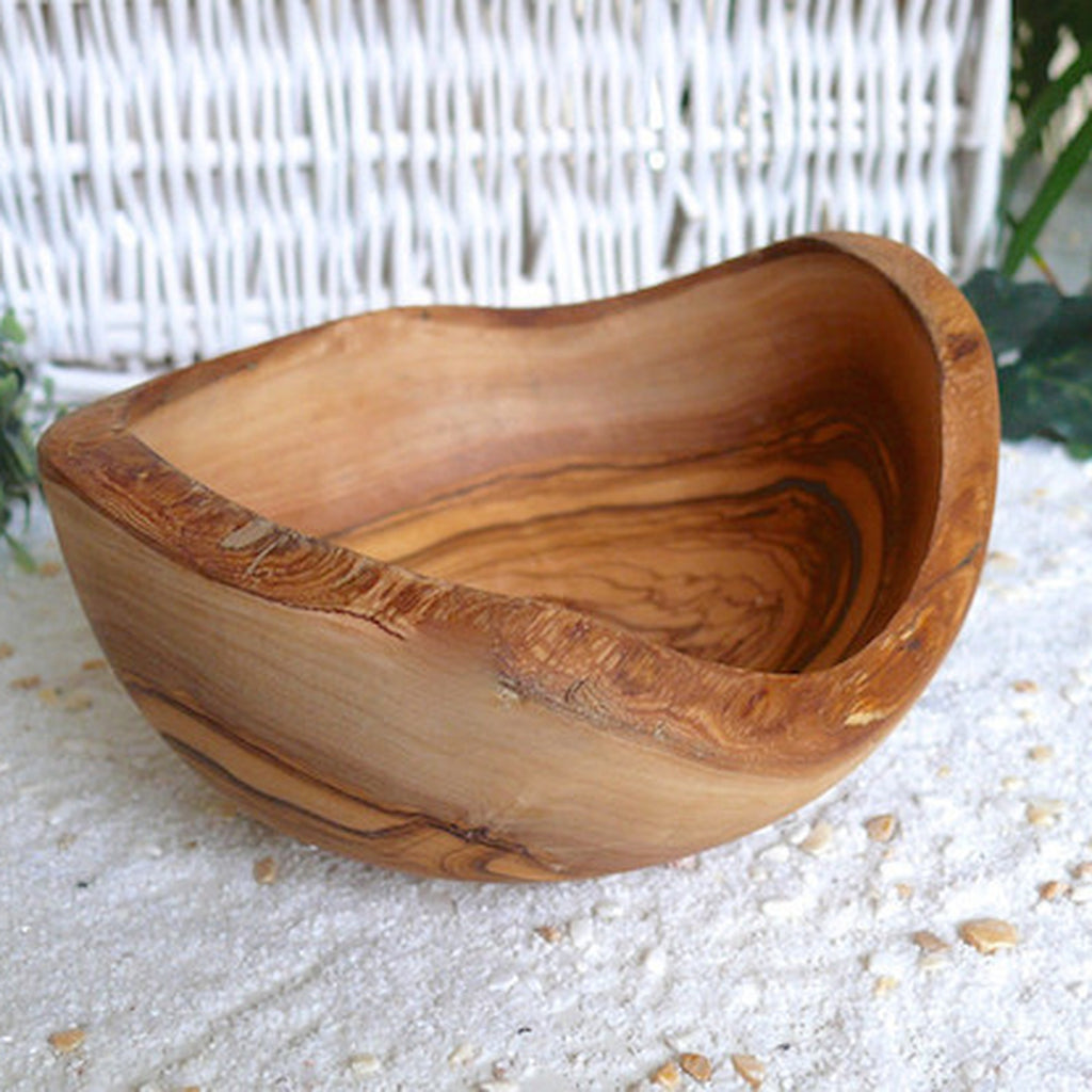 Knabberschale RUSTIKAL rund (Ø ca. 14 cm) aus Olivenholz