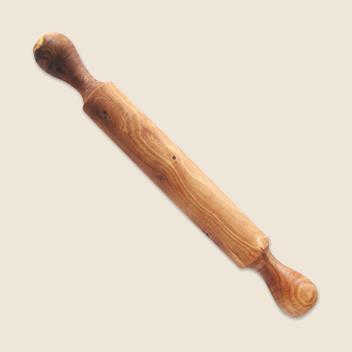 Teigroller / Nudelholz mit Griffen aus Olivenholz