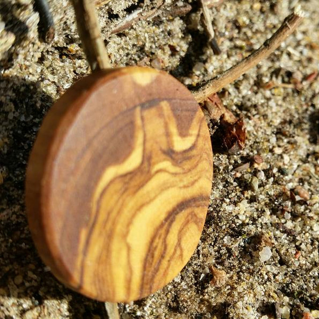 10 Holzscheiben / Astscheiben Olivenholz Ø 3cm
