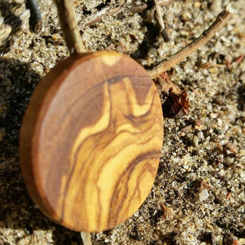 10 Holzscheiben / Astscheiben Olivenholz Ø 3cm