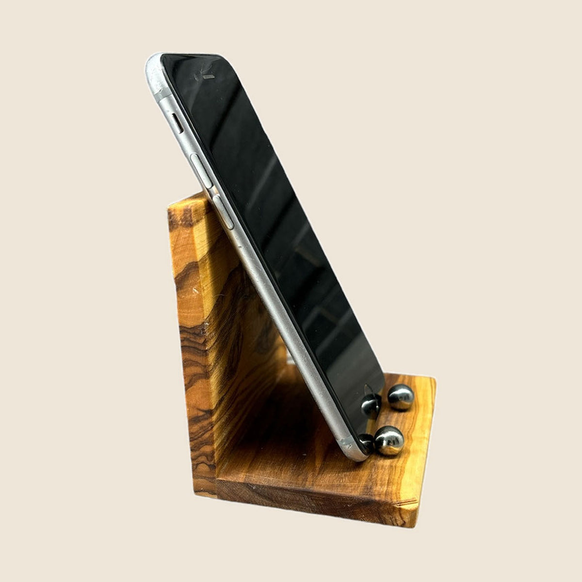 Handy-Halter aus Olivenholz