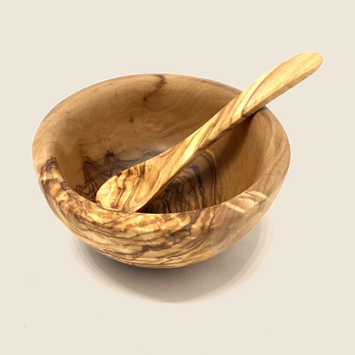 Babybreischale Ø 12 cm rund fein geschliffen aus Olivenholz