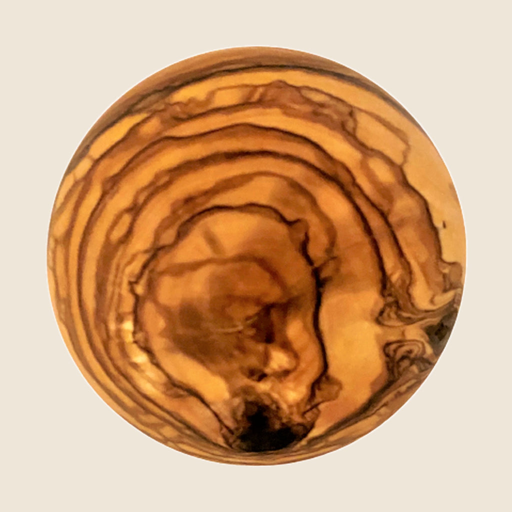 Große Kugel aus Olivenholz Ø ca. 8 cm