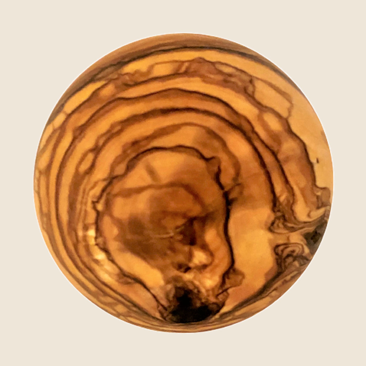 Große Kugel aus Olivenholz Ø ca. 8 cm