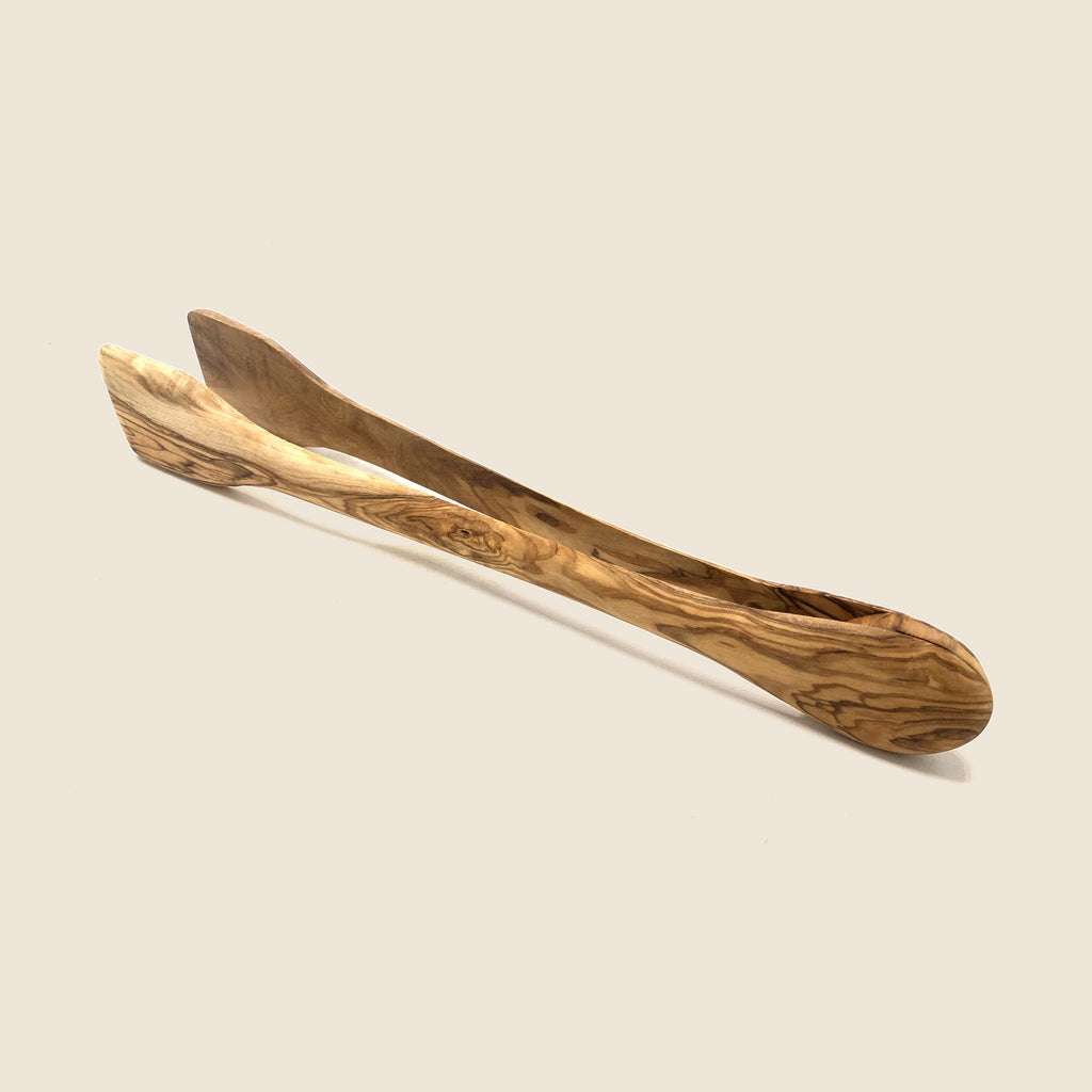 Grillzange aus Olivenholz, 36 cm lang