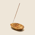 Räucherschale oval glatt 16 cm aus Olivenholz